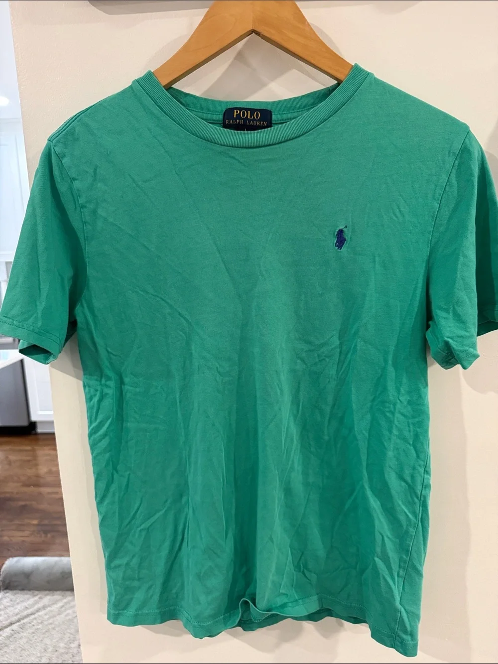 Polo by Ralph Lauren Boys Crew Neck Tee - Aqua Green 100% cotton